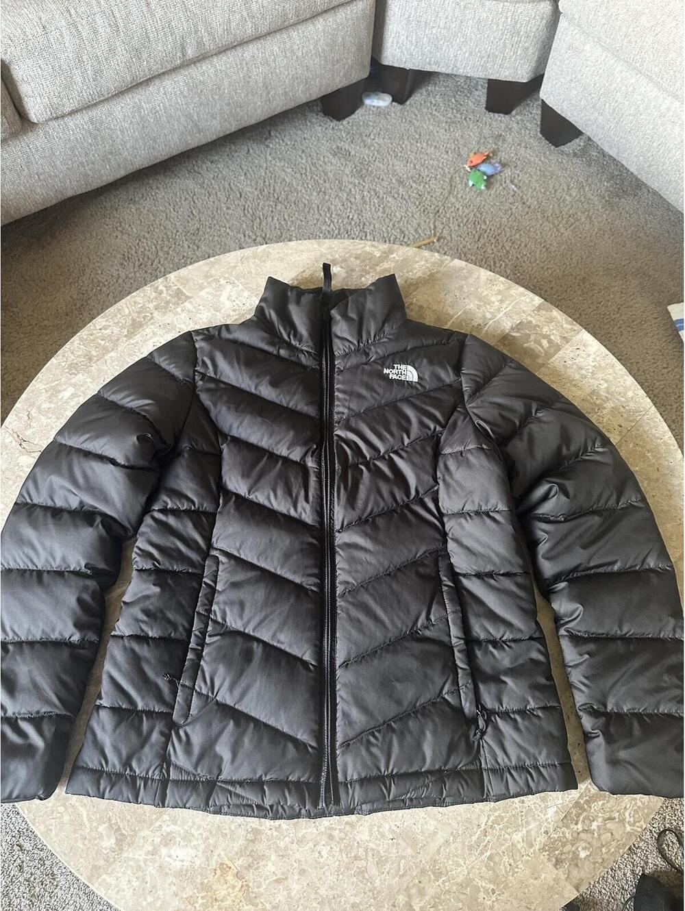 The North Face Alpz Down Jacket Coat Black M Medium Puff Front Zip Women's